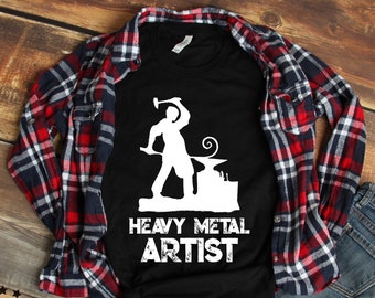 Heavy Metal Artist Blacksmith Unisex T Shirt, Historical Living History Reenactor Reenactment, Blacksmith Gift, Blacksmithing Smithy
