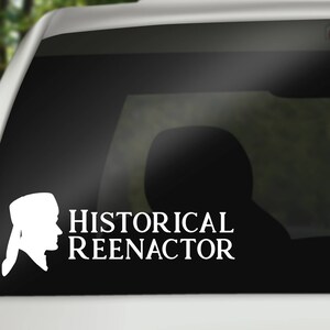 Fur Trade Historical Reenactor Vinyl Decal Arte mural Calcomanía para vehículos Calcomanía para computadora Recreación Daniel Boone imagen 3