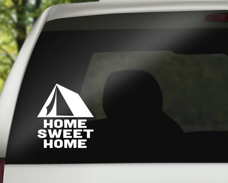 Tent Home Sweet Home Vinyl Decal Arte mural Calcomanía para vehículos Calcomanía para computadora Recreador Recreación histórica imagen 3