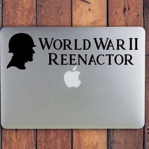 World War II Reenactor Vinyl Decal - Wall Art - Vehicle Decal - Computer Decal - Reenactment - History - Living History