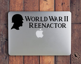 World War II Reenactor Vinyl Decal - Wall Art - Vehicle Decal - Computer Decal - Reenactment - History - Living History