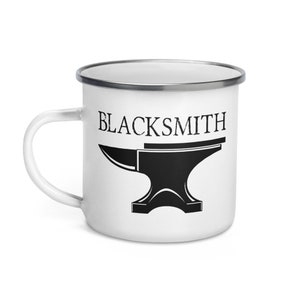 Blacksmith Anvil Enamel Camp Mug, Historical Reenactment Reenactor, Living History, SCA, Smithy image 3