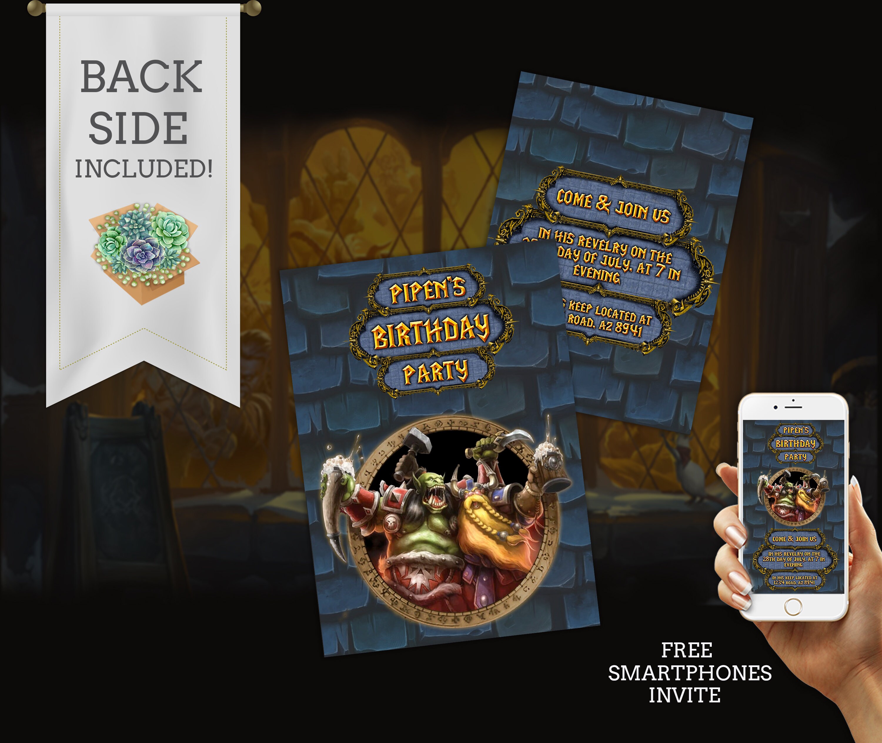 Warcraft Invitation World of Warcraft Inspired Birthday Party Etsy