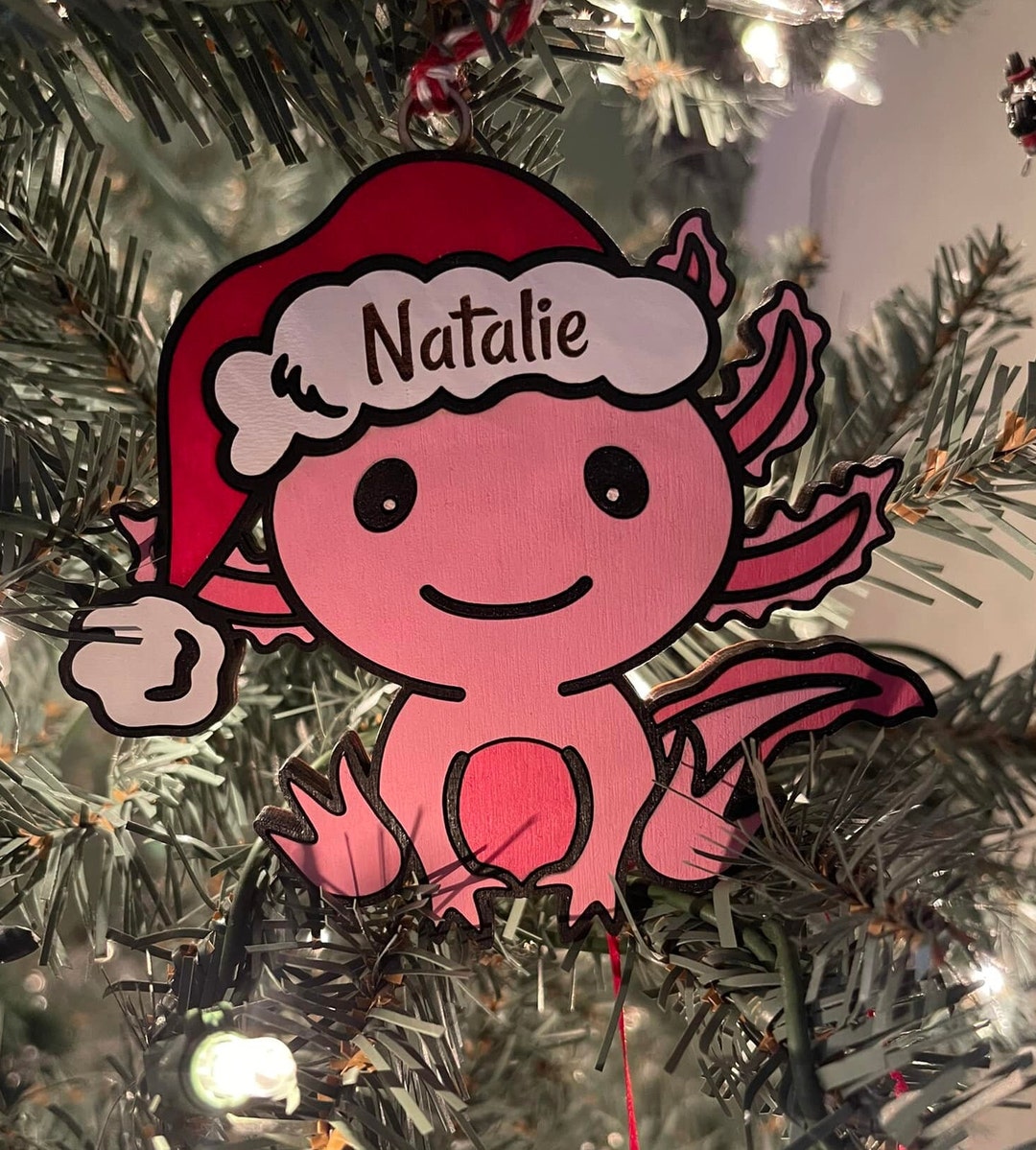 Personalized Axolotl Ornament Etsy