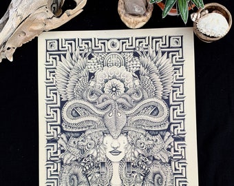 KHALKHA print . dark mongolian art oddities and curiosities