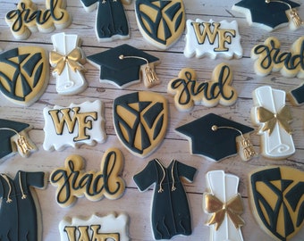 Customizable Graduation Cookies with logo - One Dozen