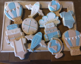 Travel Birthday or Shower cookies - One Dozen