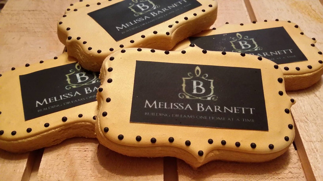 Customizable Business Card Cookies Etsy