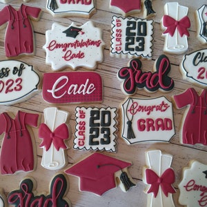 Customizable Graduation Cookies One Dozen image 1