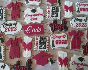 Customizable Graduation Cookies - One Dozen