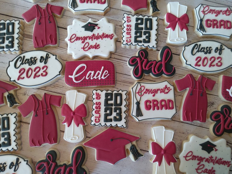 Customizable Graduation Cookies One Dozen image 1