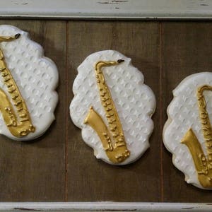 Saxophone Cookies One Dozen image 1