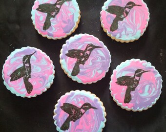 Hummingbird Cookies Hummingbird Hand Decorated Sugar Cookies 1 Dozen - Etsy