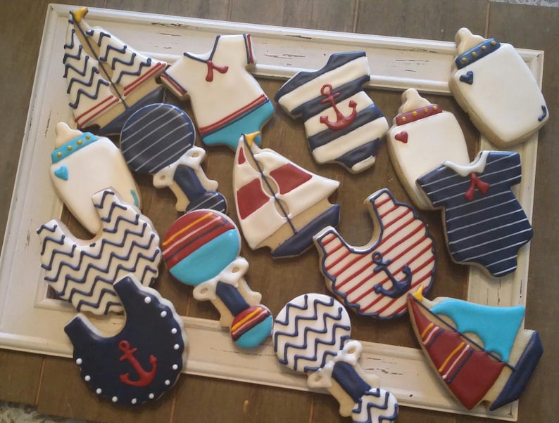 Nautical Baby Shower Cookies Nautical Baby Shower Cookies