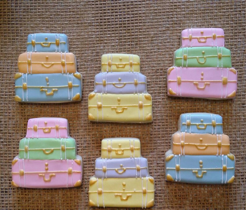 Suitcase Cookies for Wedding Showers Travel Themed Parties Etsy