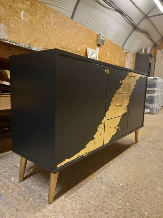 Gold leaf sale sideboard