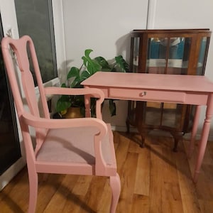 Mesa de comedor, escritorio, consola, silla. Rosa Shabby Chic, Casa de Campo. VENDIDO Mensaje para Comisión