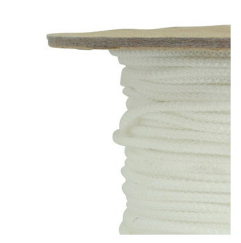 White Nylon Braided Drapery Cord 200 yds