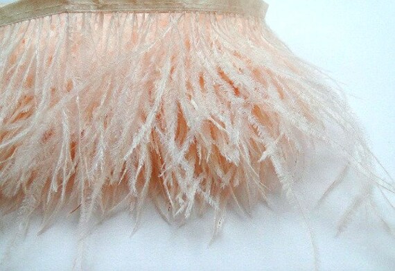 pink ostrich feather trim