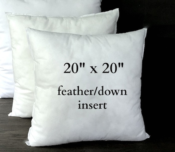 20 X 20 Feather Down Pillow Form Pillow Insert Etsy