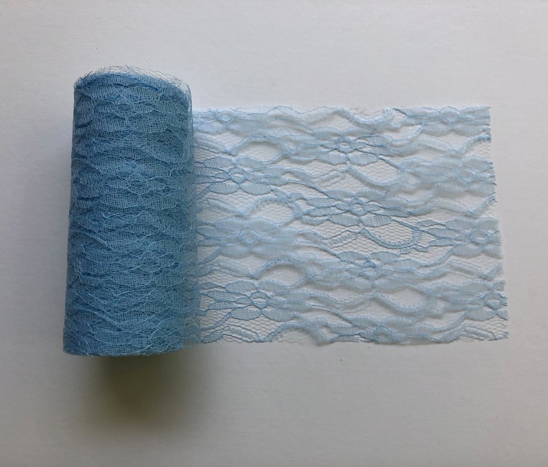 10 meters long x 6 inches wide lace ribbon roll in ivory cream