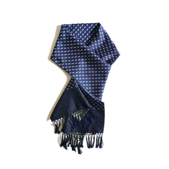 Men's 100% SILK classy tassels jacquard 80' scarf