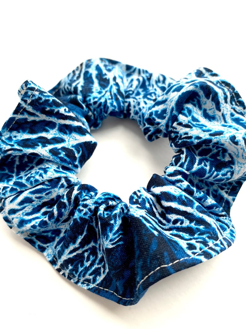 vacation elastic ponytails blue scrunchie summer white blue girls hair ties wedding coral