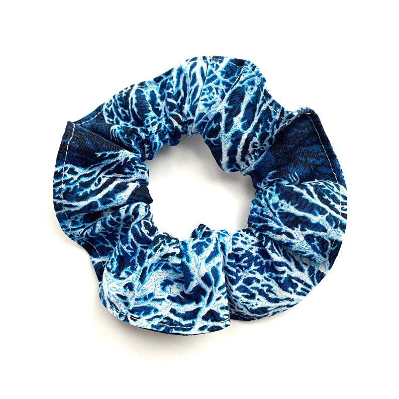 vacation elastic ponytails blue scrunchie summer white blue girls hair ties wedding coral