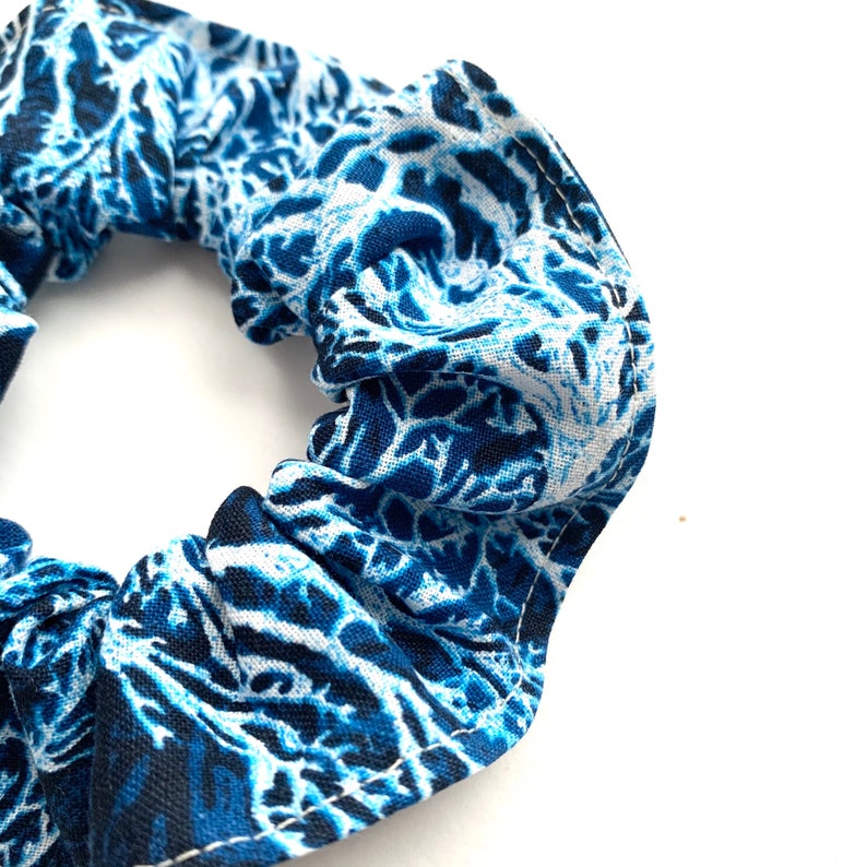 vacation elastic ponytails blue scrunchie summer white blue girls hair ties wedding coral