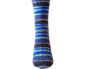 Knitted socks "Regia Sport Color karate" - size approx. 38/39 (blue/grey/brown)