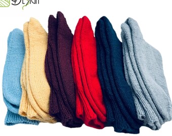 Knitted cashmere socks, various colors: size approx. 36/37