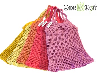 Shopping net, shopping bag, crocheted shopping bag - different colors