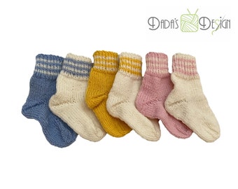 Knitted baby socks - size ca 17-18