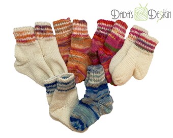 Knitted baby socks - size ca 17-18