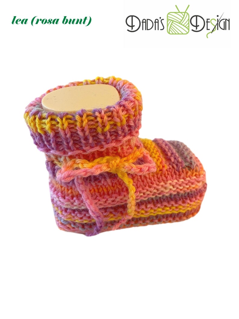 Baby shoes knitted in several colors size. about 15/16 image 3