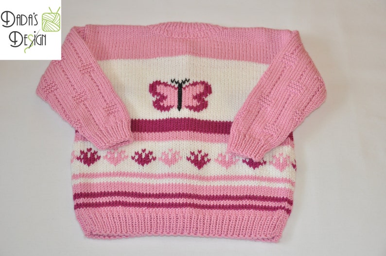Children's jacket Alina knitted Gr. CA 74-80 image 4