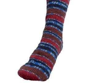 Gestricke Socken "Sport color rugby"  - Gr. ca 42/43