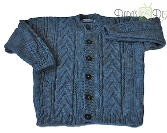 Gestrickte Jacke "Jonas"  Baby, Kind - Gr.ca 86-92