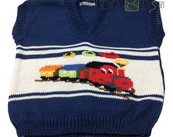 Sweater/vest "Fynn" baby, child, knitted size 82/86