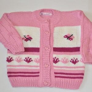 Children's jacket Alina knitted Gr. CA 74-80 image 1