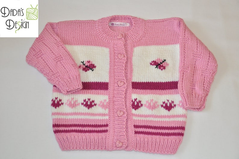 Children's jacket Alina knitted Gr. CA 74-80 image 1