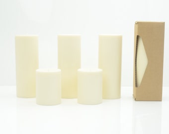 Soy Pillar Candles. Handmade in the UK with a Pure Cotton Wick. Vegan Friendly.