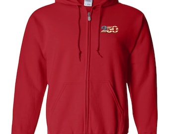 G186 Gildan Zip Up Hooded Sweatshirt