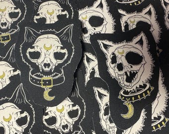 Sailor moon, sailor death skull cats iron on patches