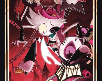 Hazbin Hotel Angel Dust & Husk XL Limited Edition Playmat/ Game