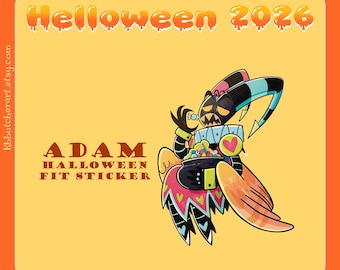 Halloween Adam 3"  Sticker