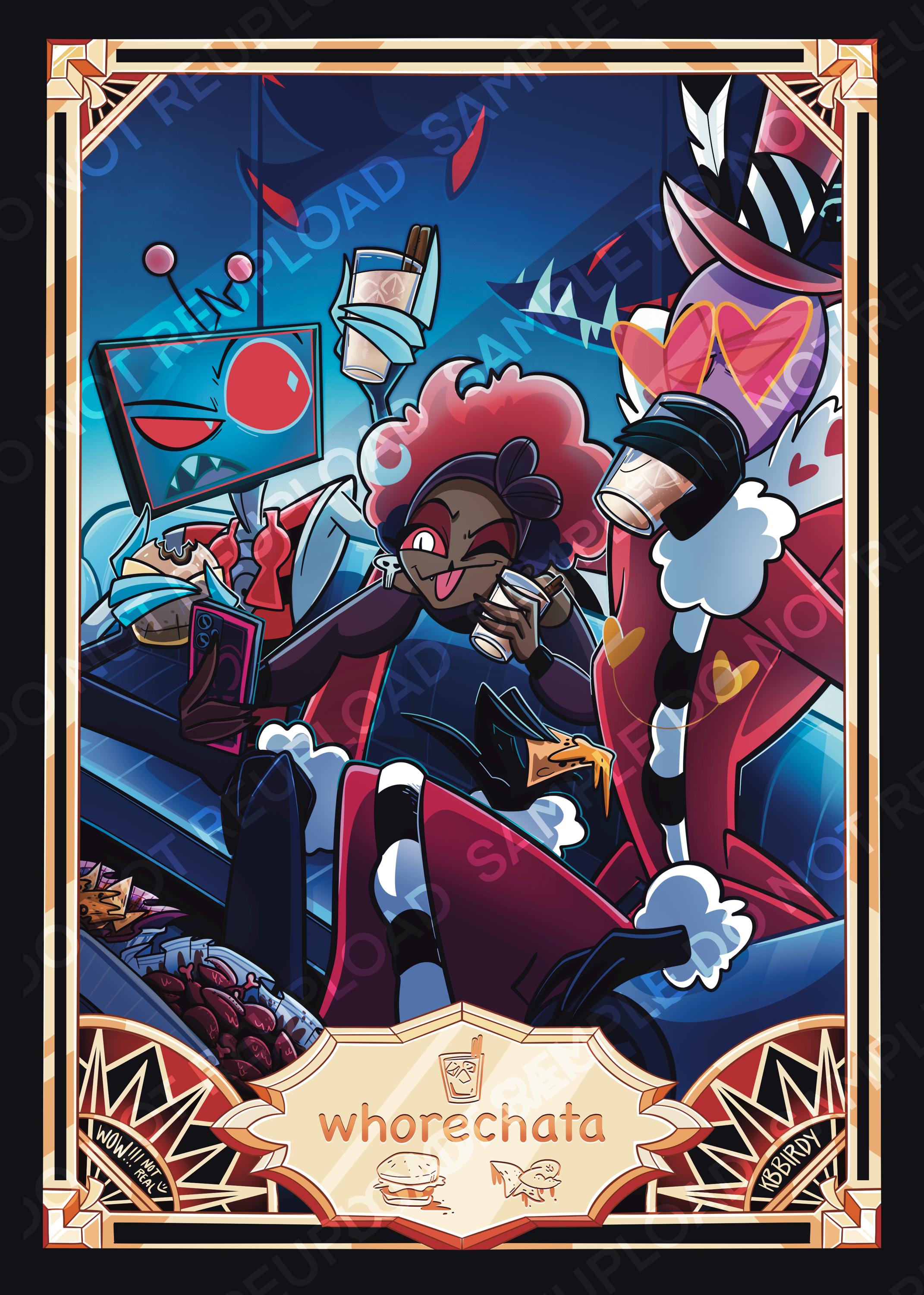 Hazbinhotel VALENTINO 8×10in サイン入りプリント Hazbin Hotel Art Prints Ft. Valentino [10