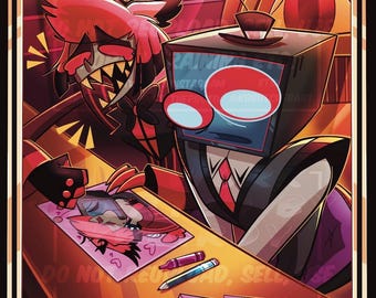 Hazbin Hotel Alastor and Vox 4x6 Art Print Poster - Etsy