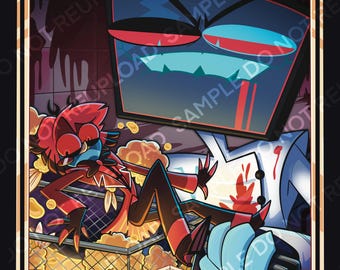 Hazbin Hotel Custom Fan Art Trading Card: Sin City Night PREORDER