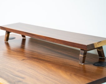 Monitor Stand - Wood Monitor Stand | Desk Shelf | Monitor Riser | Monitor Shelf | Desk Organizer | Walnut Monitor Stand | Desk Accessories